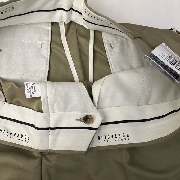 Perry Ellis Portfolio Pants. Pleated, Khaki, 36x30 New with tags comfort waist - Picture 5 of 12